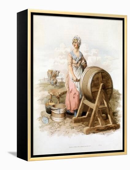 Women Making Butter, 1808-William Henry Pyne-Framed Premier Image Canvas