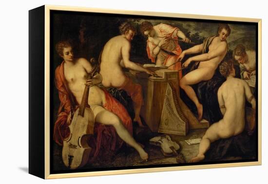 Women Making Music, Perhaps an Allegory of Music-Jacopo Robusti Tintoretto-Framed Premier Image Canvas