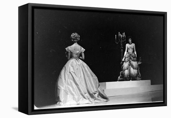 Women Modeling Evening Gowns at the Met Fashion Ball, New York, New York, November 1960-Walter Sanders-Framed Premier Image Canvas