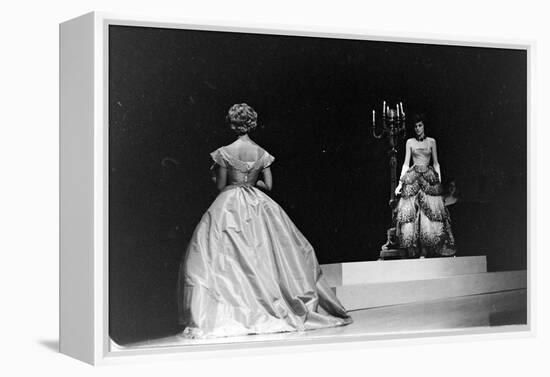 Women Modeling Evening Gowns at the Met Fashion Ball, New York, New York, November 1960-Walter Sanders-Framed Premier Image Canvas