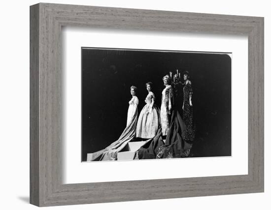 Women Modeling Evening Gowns at the Met Fashion Ball, New York, New York, November 1960-Walter Sanders-Framed Photographic Print