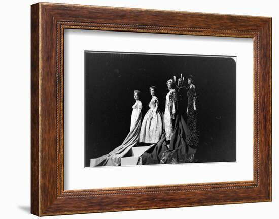 Women Modeling Evening Gowns at the Met Fashion Ball, New York, New York, November 1960-Walter Sanders-Framed Photographic Print