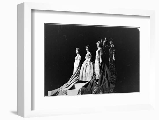 Women Modeling Evening Gowns at the Met Fashion Ball, New York, New York, November 1960-Walter Sanders-Framed Photographic Print