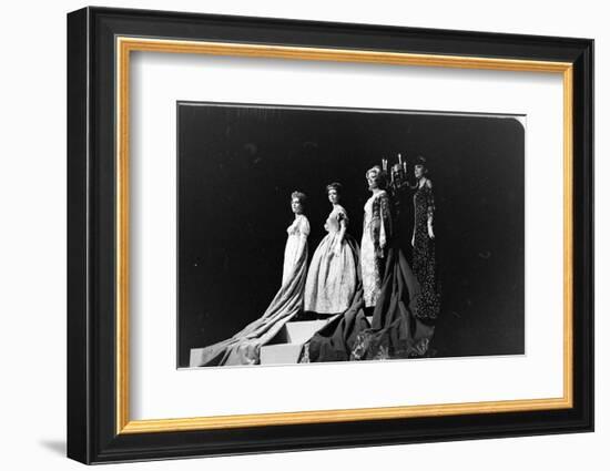 Women Modeling Evening Gowns at the Met Fashion Ball, New York, New York, November 1960-Walter Sanders-Framed Photographic Print