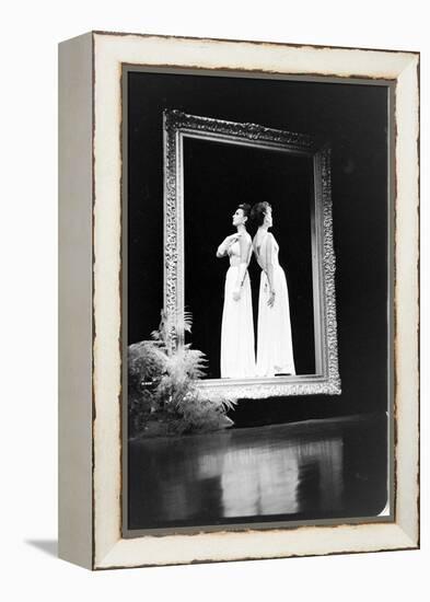 Women Modeling Evening Gowns at the Met Fashion Ball, New York, New York, November 1960-Walter Sanders-Framed Premier Image Canvas