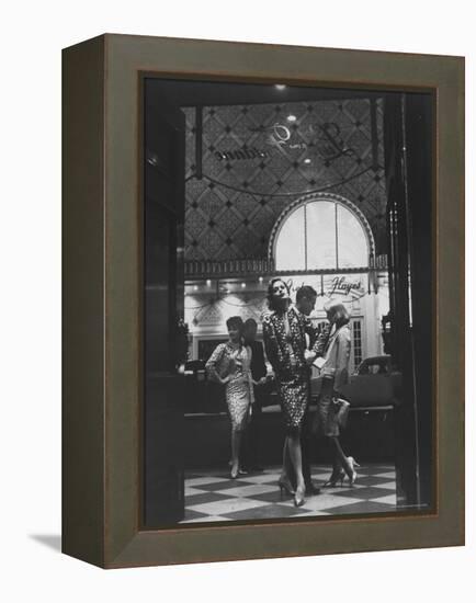 Women Modeling Evening Suits-Gordon Parks-Framed Premier Image Canvas