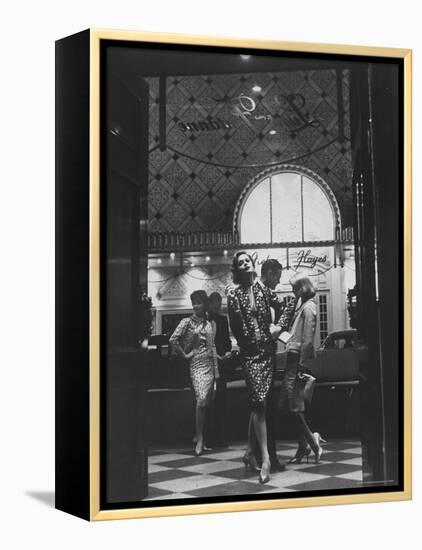 Women Modeling Evening Suits-Gordon Parks-Framed Premier Image Canvas