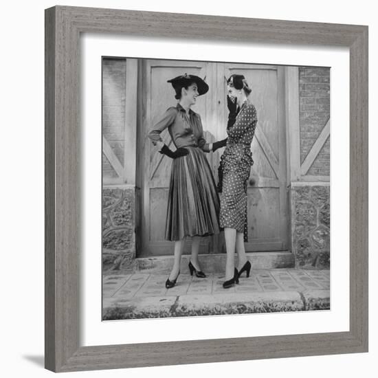 Women Modeling Spring Dresses-Gordon Parks-Framed Photographic Print