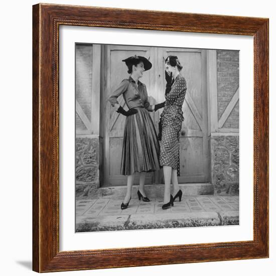 Women Modeling Spring Dresses-Gordon Parks-Framed Photographic Print