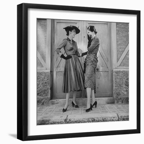 Women Modeling Spring Dresses-Gordon Parks-Framed Photographic Print