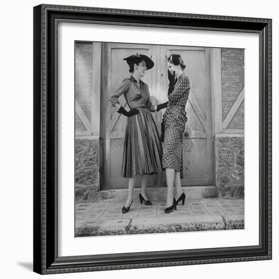 Women Modeling Spring Dresses-Gordon Parks-Framed Photographic Print