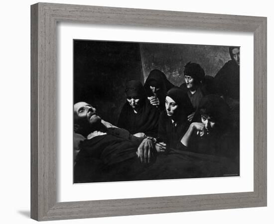 Women Mourning at Wake of Juan Larra-W^ Eugene Smith-Framed Photographic Print