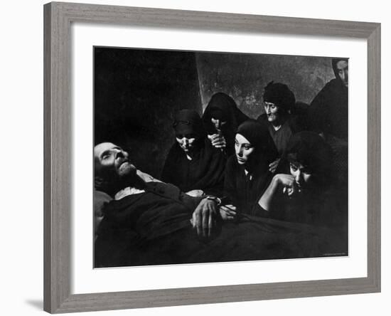 Women Mourning at Wake of Juan Larra-W^ Eugene Smith-Framed Photographic Print