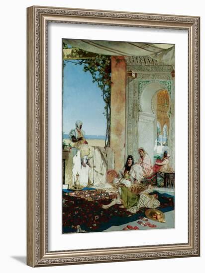 Women of a Harem in Morocco, 1875-Jean Joseph Benjamin Constant-Framed Giclee Print