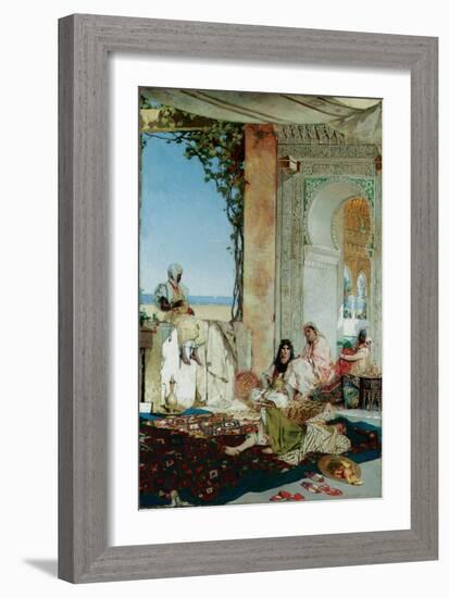 Women of a Harem in Morocco, 1875-Jean Joseph Benjamin Constant-Framed Giclee Print