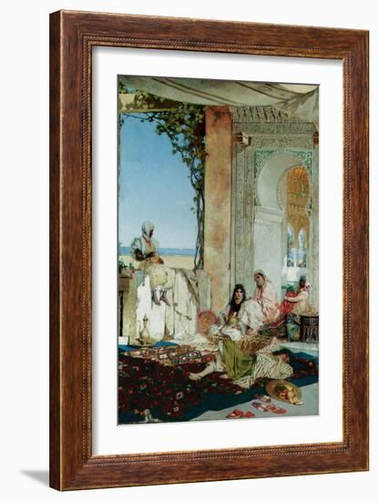 Women of a Harem in Morocco, 1875-Jean Joseph Benjamin Constant-Framed Giclee Print