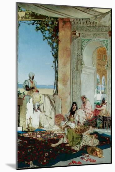 Women of a Harem in Morocco, 1875-Jean Joseph Benjamin Constant-Mounted Giclee Print