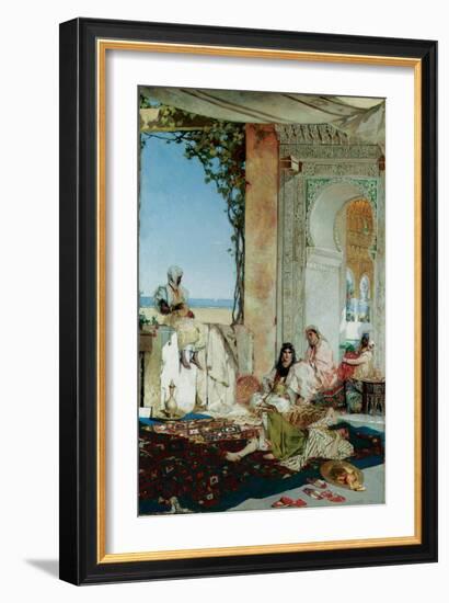 Women of a Harem in Morocco, 1875-Jean Joseph Benjamin Constant-Framed Giclee Print