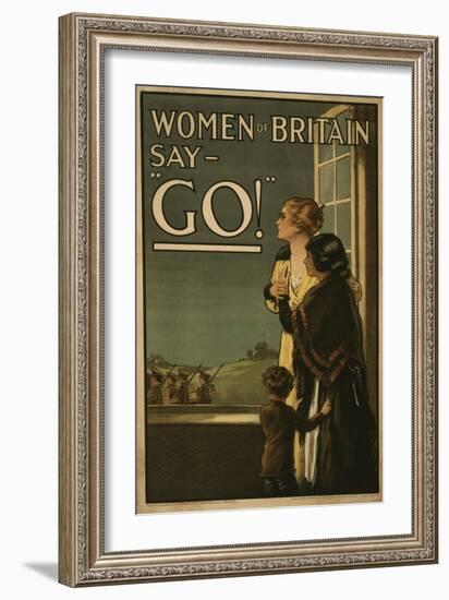 Women of Britain say - "Go!", 1915-English School-Framed Giclee Print