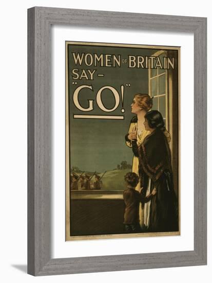 Women of Britain say - "Go!", 1915-English School-Framed Giclee Print