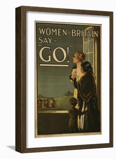 Women of Britain say - "Go!", 1915-English School-Framed Giclee Print