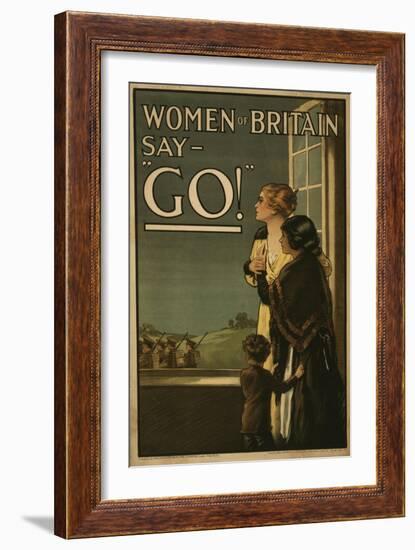 Women of Britain say - "Go!", 1915-English School-Framed Giclee Print