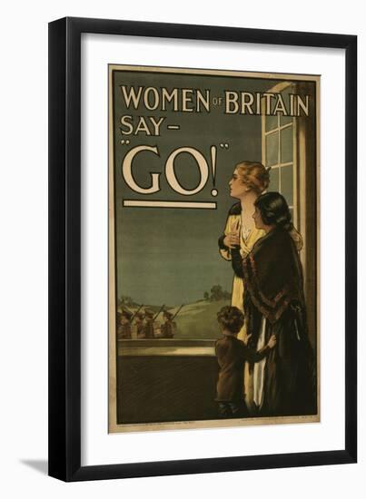 Women of Britain say - "Go!", 1915-English School-Framed Giclee Print