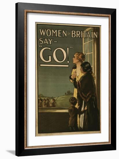 Women of Britain say - "Go!", 1915-English School-Framed Giclee Print