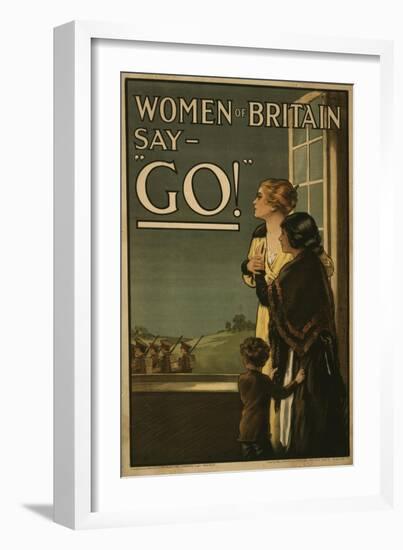 Women of Britain say - "Go!", 1915-English School-Framed Giclee Print