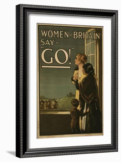 Women of Britain say - "Go!", 1915-English School-Framed Giclee Print