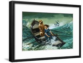 Women of Courage: The Rowboat Rescue. Grace Darling-Peter Jackson-Framed Giclee Print