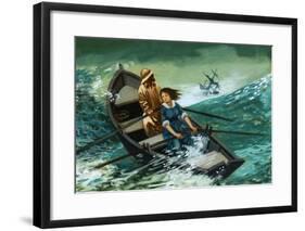 Women of Courage: The Rowboat Rescue. Grace Darling-Peter Jackson-Framed Giclee Print