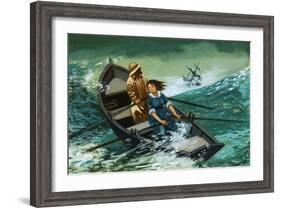 Women of Courage: The Rowboat Rescue. Grace Darling-Peter Jackson-Framed Giclee Print