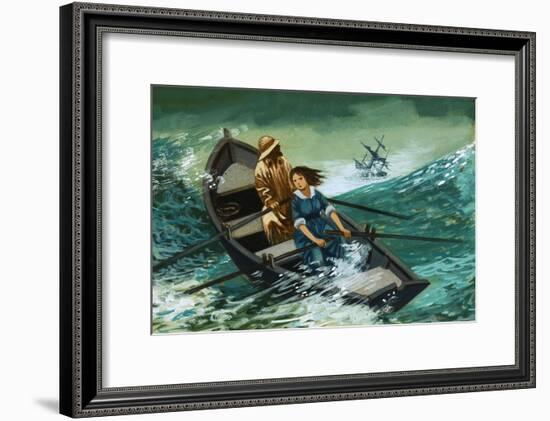 Women of Courage: The Rowboat Rescue. Grace Darling-Peter Jackson-Framed Giclee Print