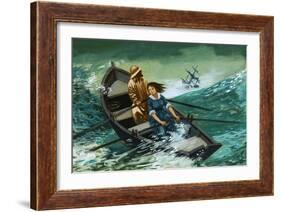 Women of Courage: The Rowboat Rescue. Grace Darling-Peter Jackson-Framed Giclee Print