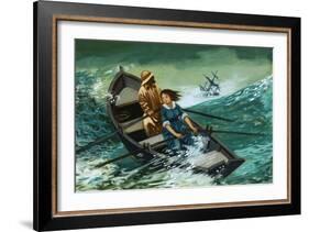 Women of Courage: The Rowboat Rescue. Grace Darling-Peter Jackson-Framed Giclee Print