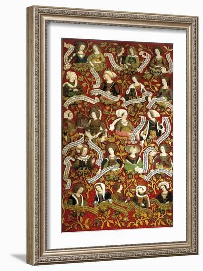 Women of House of Babemberg from 976 to 1246, Detail of Bamberg Family Tree Triptych, 1489-1492-Hans Smidth-Framed Giclee Print