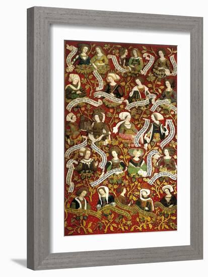 Women of House of Babemberg from 976 to 1246, Detail of Bamberg Family Tree Triptych, 1489-1492-Hans Smidth-Framed Giclee Print