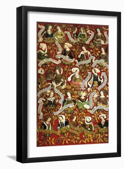Women of House of Babemberg from 976 to 1246, Detail of Bamberg Family Tree Triptych, 1489-1492-Hans Smidth-Framed Giclee Print