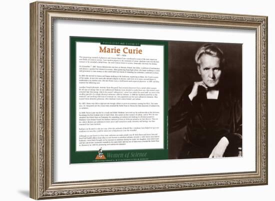 Women of Science - Marie Curie-null-Framed Art Print