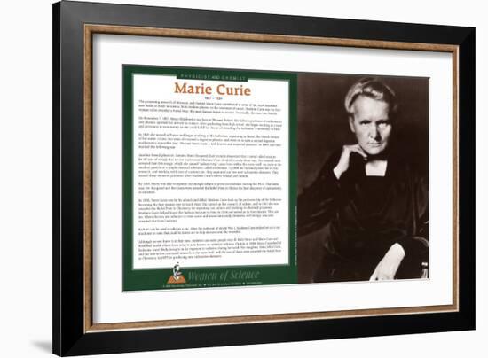 Women of Science - Marie Curie-null-Framed Art Print