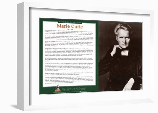 Women of Science - Marie Curie-null-Framed Art Print