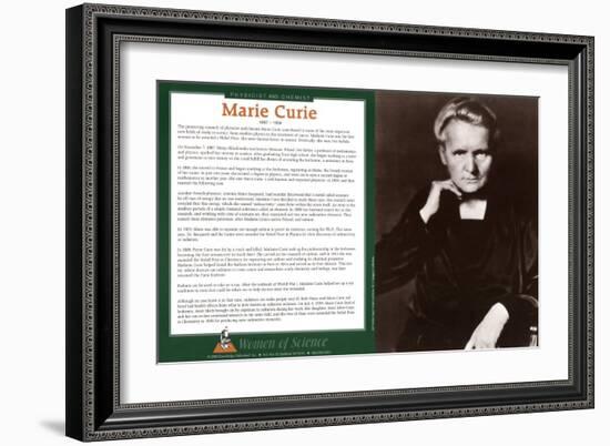 Women of Science - Marie Curie-null-Framed Art Print