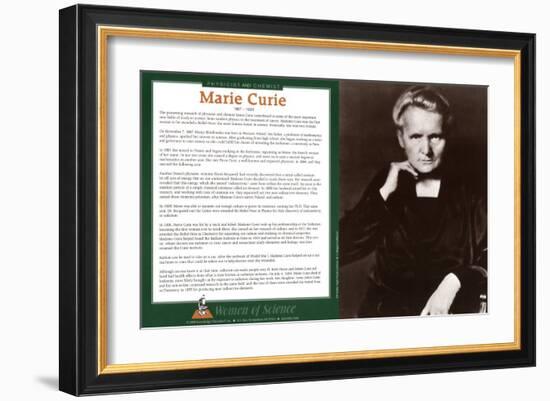 Women of Science - Marie Curie-null-Framed Art Print