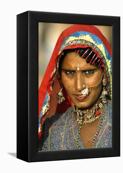 Women of Semi-Nomadic Groups, Rajasthan, Pushkar, India-David Noyes-Framed Premier Image Canvas