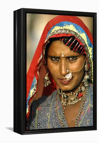 Women of Semi-Nomadic Groups, Rajasthan, Pushkar, India-David Noyes-Framed Premier Image Canvas