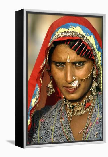 Women of Semi-Nomadic Groups, Rajasthan, Pushkar, India-David Noyes-Framed Premier Image Canvas