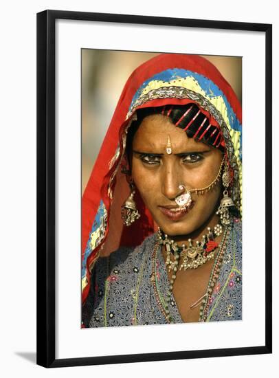 Women of Semi-Nomadic Groups, Rajasthan, Pushkar, India-David Noyes-Framed Photographic Print