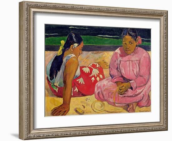 Women of Tahiti, on the Beach, 1891-Paul Gauguin-Framed Giclee Print