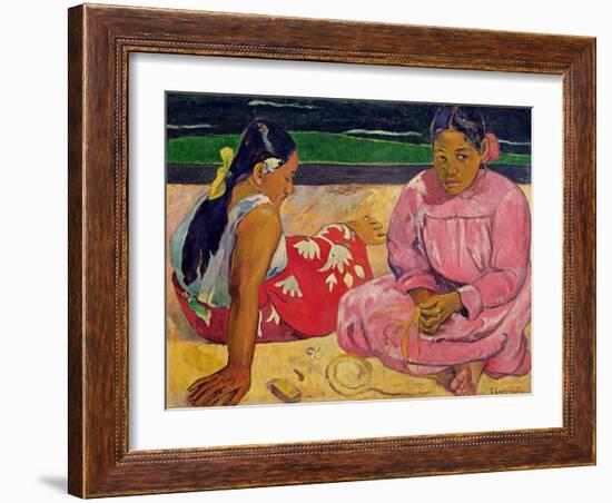 Women of Tahiti, on the Beach, 1891-Paul Gauguin-Framed Giclee Print